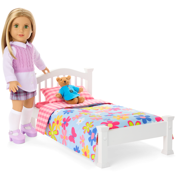 Isabel's™ Bed & Floral Dreams Bedding Set for 18-inch Dolls (Historical Characters)