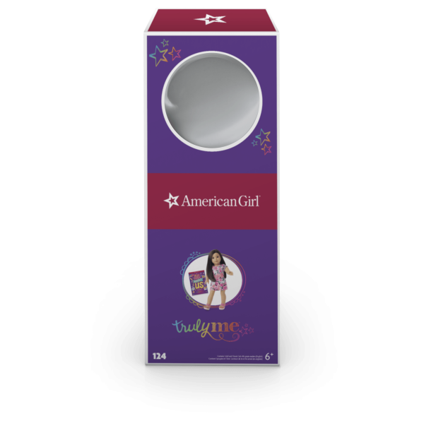 Truly Me™ 18-inch Doll #124 with straight black-brown hair