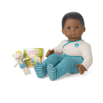 Bitty Baby® Doll #1 in Soft Blue + Bear Friend & Board Book