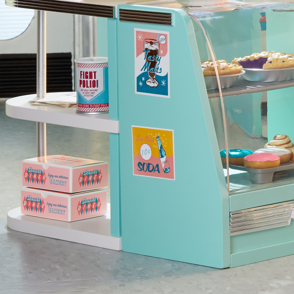 Maryellen's™ Seaside Diner Bakery Case for 18-inch Dolls (Historical Characters)