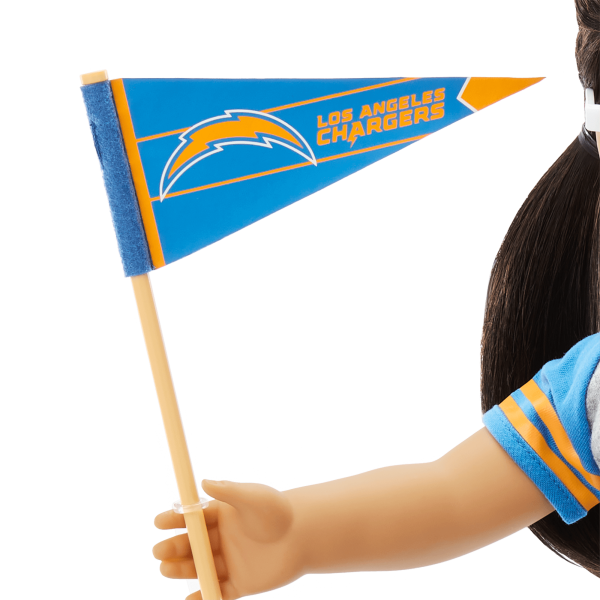 American Girl® x NFL Los Angeles Chargers Fan Outfit & Accessories for 18-inch Dolls