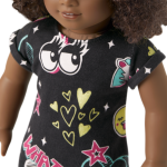 Truly Me™ 18-inch Doll #112 with short curly dark-brown hair